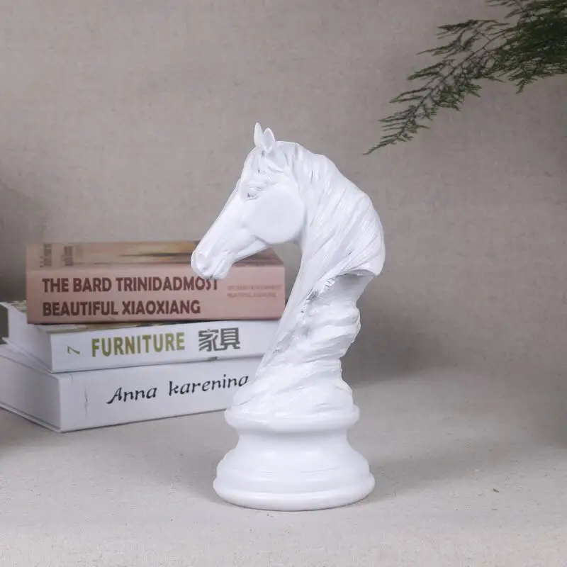 

Modern Simple Animals Art Sculpture Horse Head Statues Resin Craft Home Decoration Ornaments Creative Wedding Gifts R658