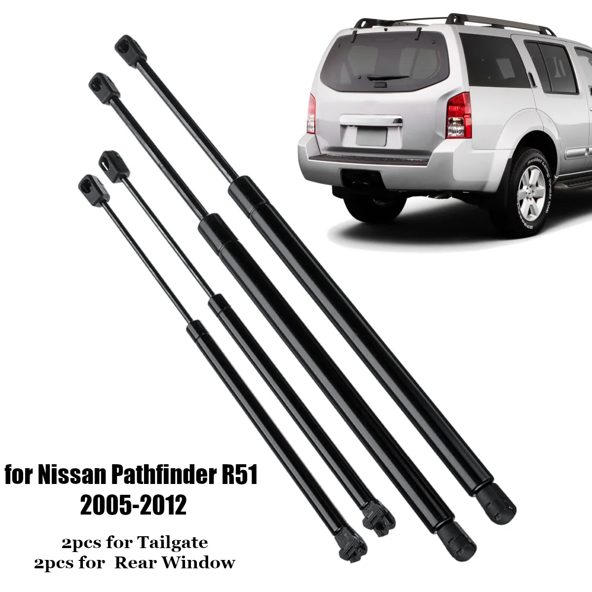 Pair Rear Shock Absorber For 2005-2012 Nissan Pathfinder