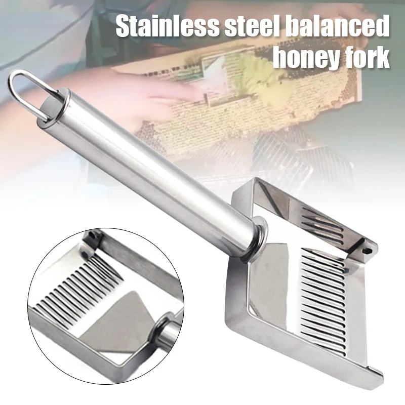 

Economical Stainless Steel Honey Scraper Fork Beekeeping Honey Uncapping Fork Shovel Tools ds99