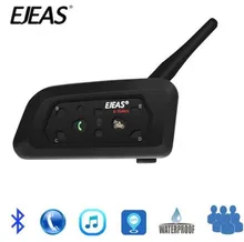 EJEAS V6 PRO Bluetooth Motorcycle BT Communicator Helmet Intercom Headset With 1200m Interphone For 6 Riders