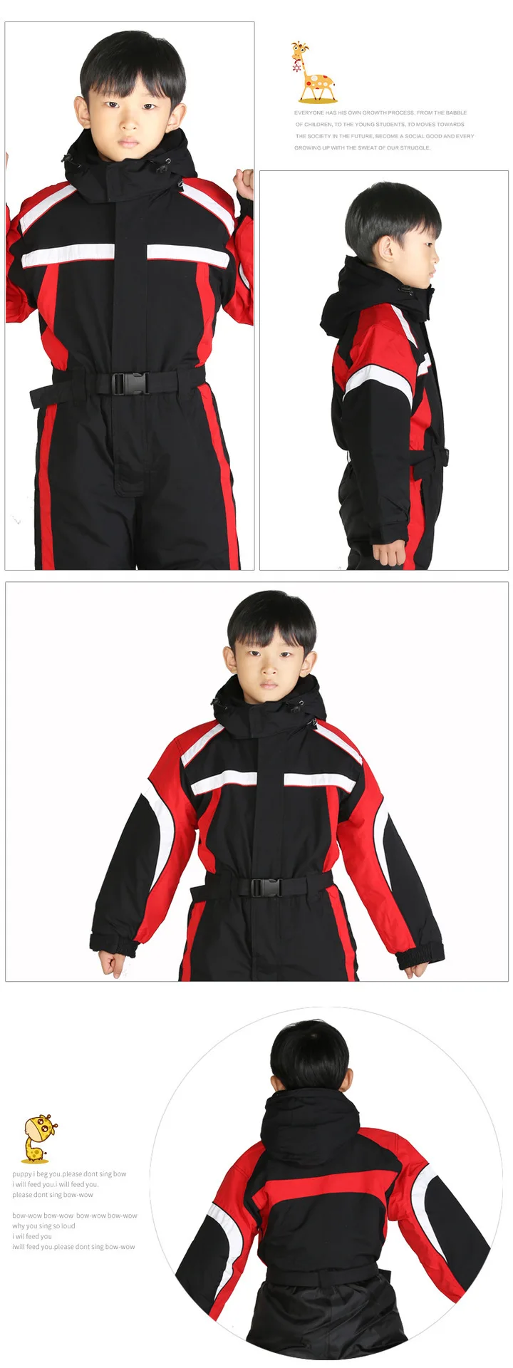 Теплый зимний детский лыжный костюм для девочек и мальчиков, водонепроницаемый детский зимний костюм детский комбинезон на 2, 4, 6 лет ветрозащитный комбинезон