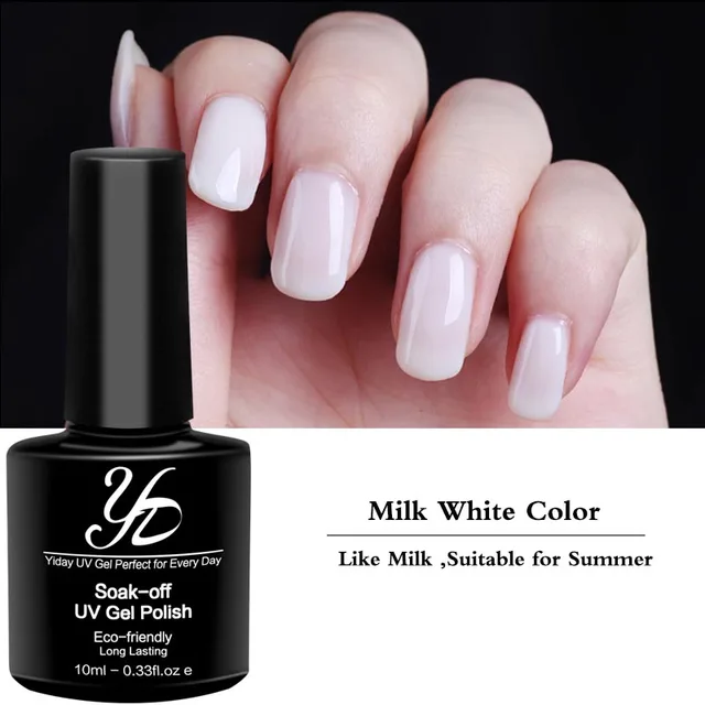 Yiday 1pcs Milk White Soak Off Uv Gel Nail Polish Art Yiday 1pcs Milk White Soak Off Uv Gel Nail Polish Art Professional Nails Varnish New