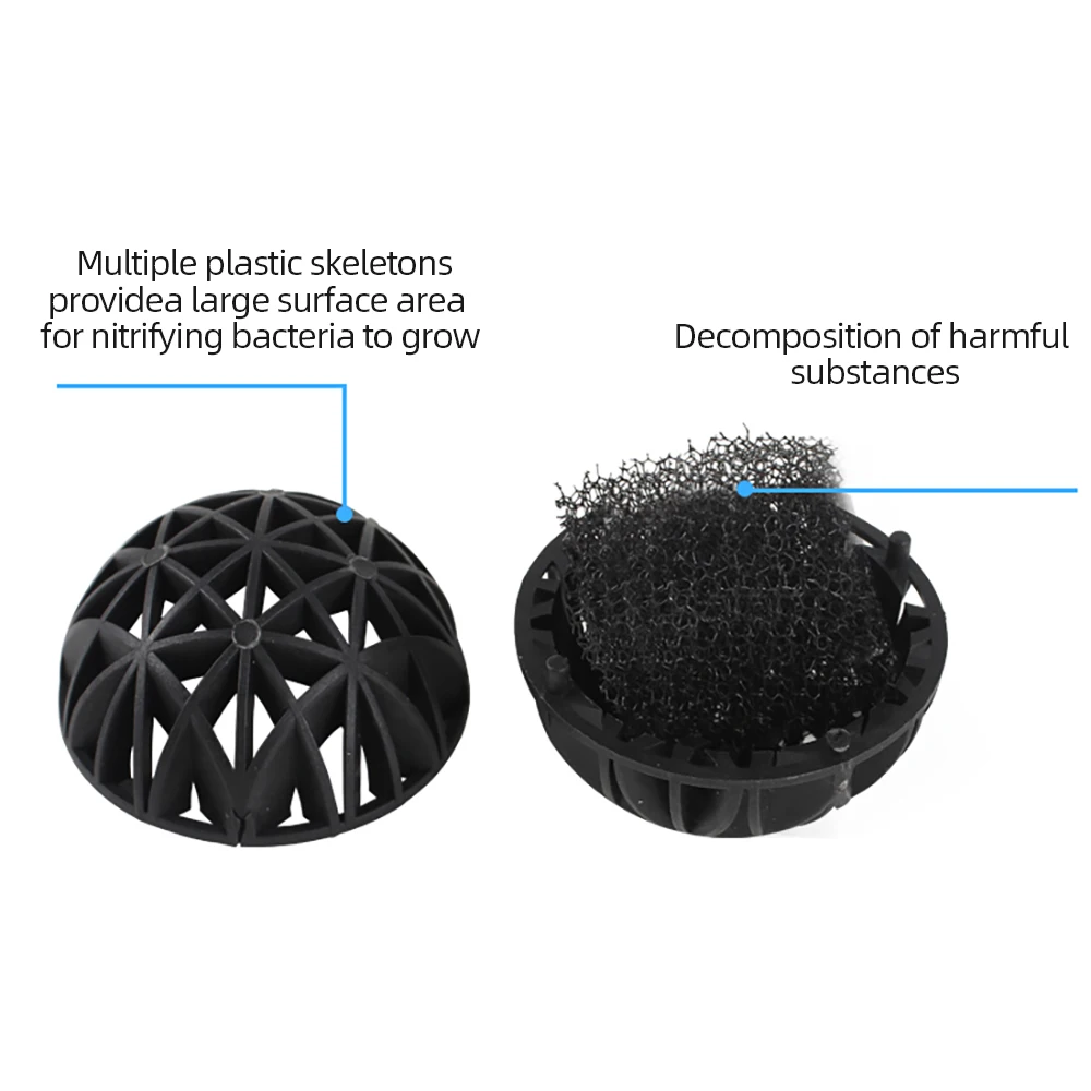 20/50/100 шт. 18 мм био шары для аквариума фильтр-носитель влажный/сухой Koi reefx биологической био шары аквариум фильтр шарики