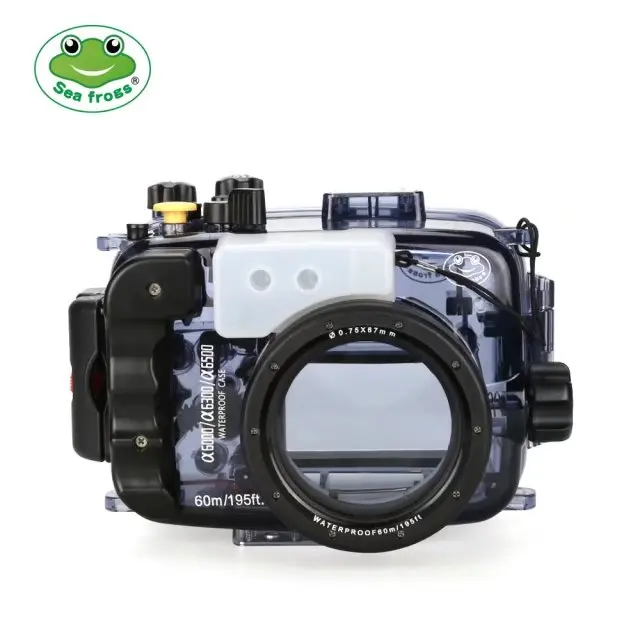 

SeaFrogs 60M/195FT Waterproof Underwater Housing Camera Case for Sony A6500 16-50mm lens Compatible with A6000 A6300