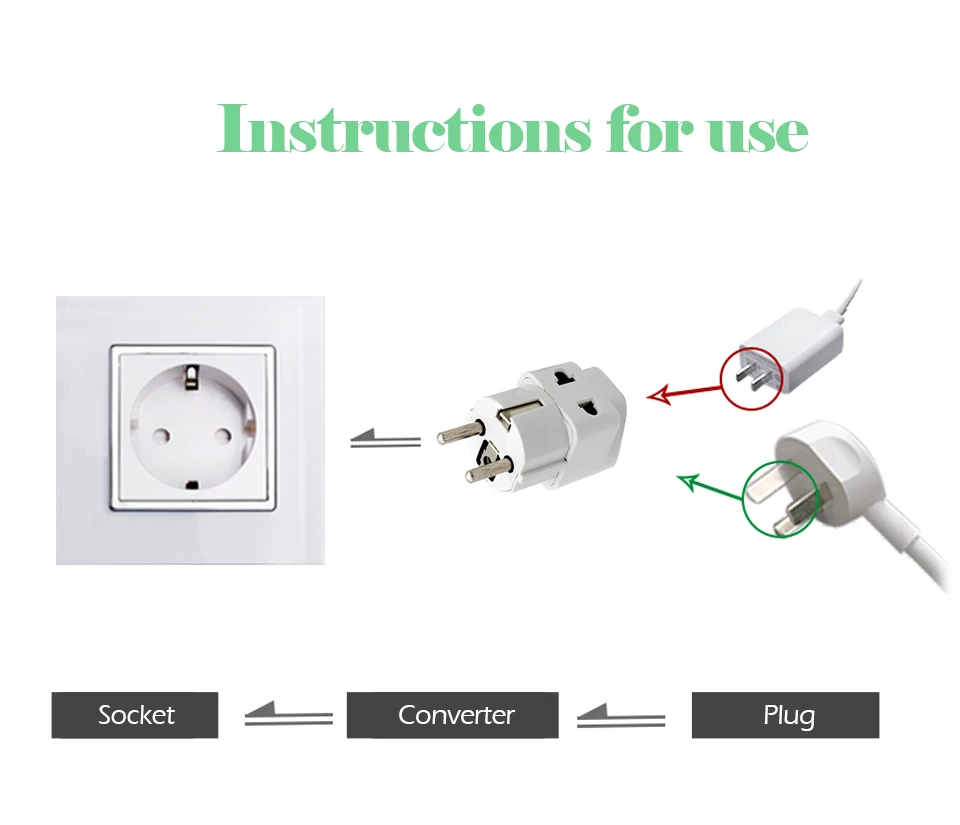 1PC European EU Plug Adapter High Quality Practical Universal US UK AU to EU Plug Travel Power Adaptor Electric Charger Sockets (4)