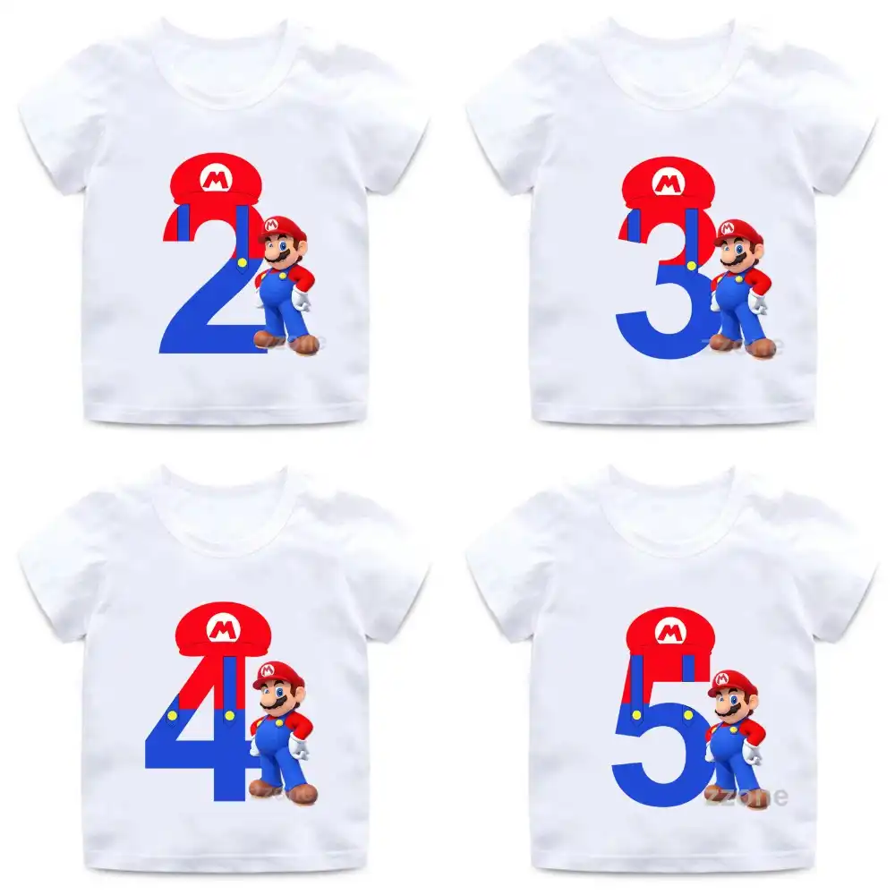camisas para cumpleaños de mario bros