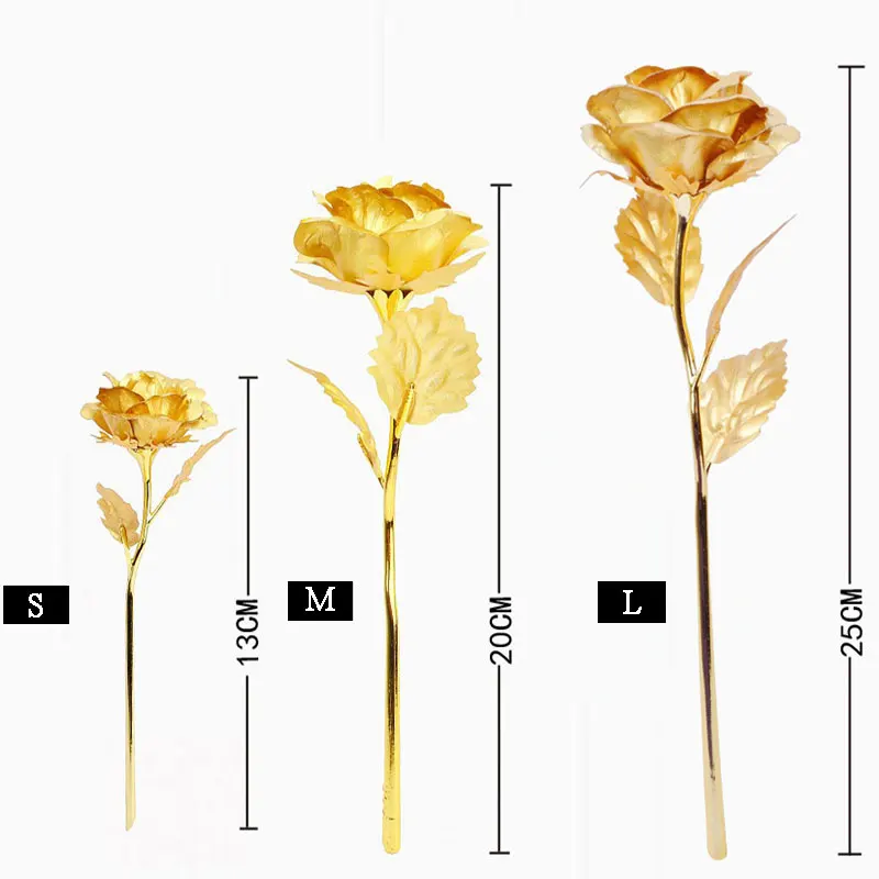 1 шт., подарок на день матери, покрытый фольгой розовый золотой цветок розы на День святого Валентина, подарок на день влюбленных, роза, искусственное украшение для свадебной вечеринки