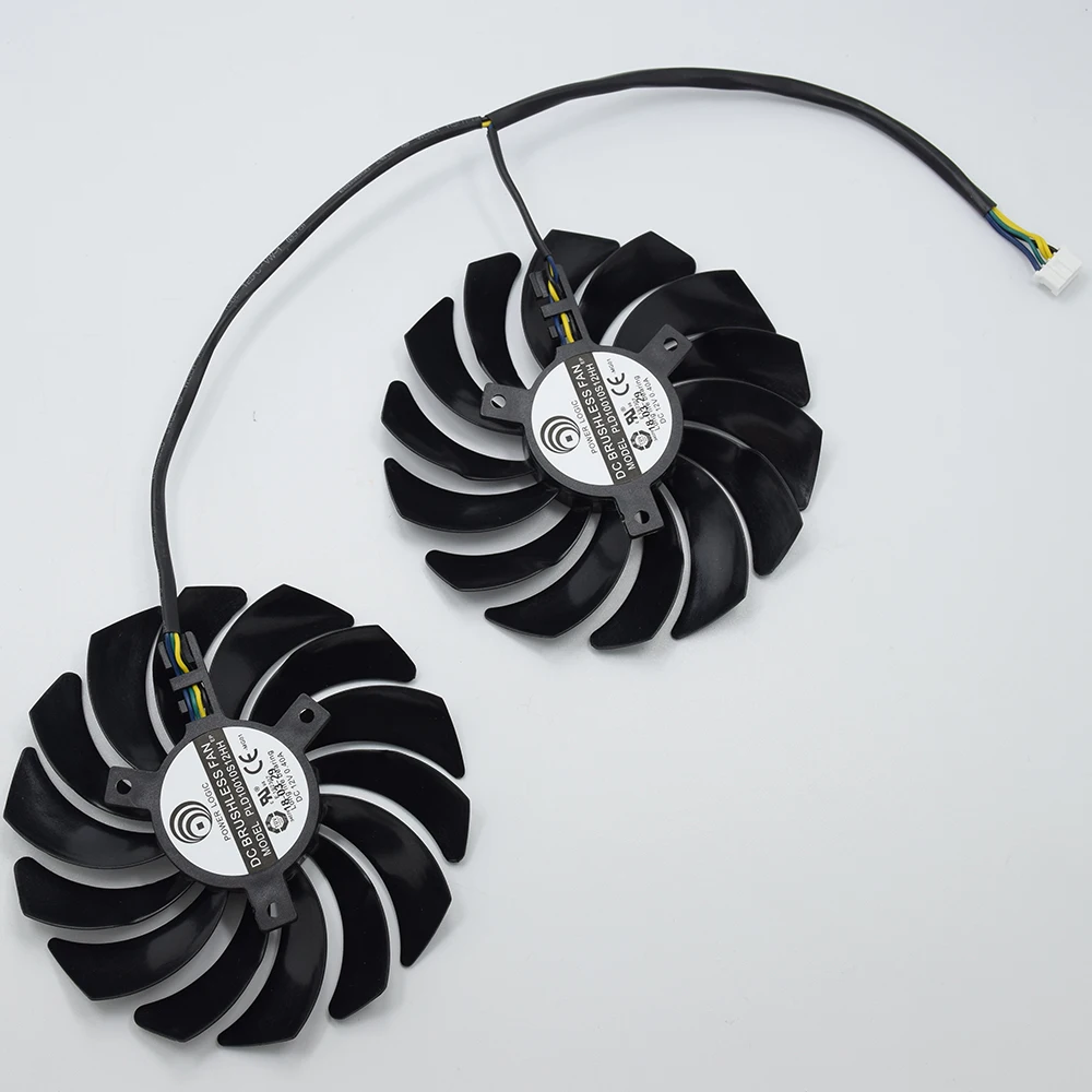 Дешево 2 шт. лот 95 мм PLD10010S12HH 4Pin кулер вентилятор Замена для MSI GTX 1060 1070 1080 TI RX 470 570 RX580 font b GAMING b font X видеокарта