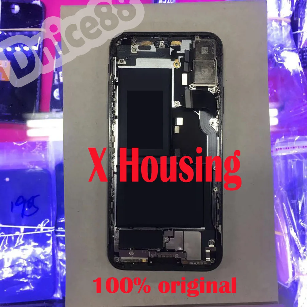 

For iphone X back cover, including rear camera,battery and parts,is good for iphone X housing,good quality and good working