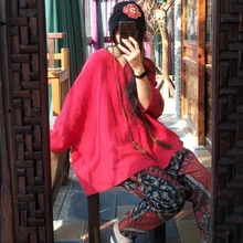 Женская футболка с рукавом «летучая мышь», новинка весны, повседневные льняные с v-образным вырезом, качественные женские винтажные повседневные футболки размера плюс