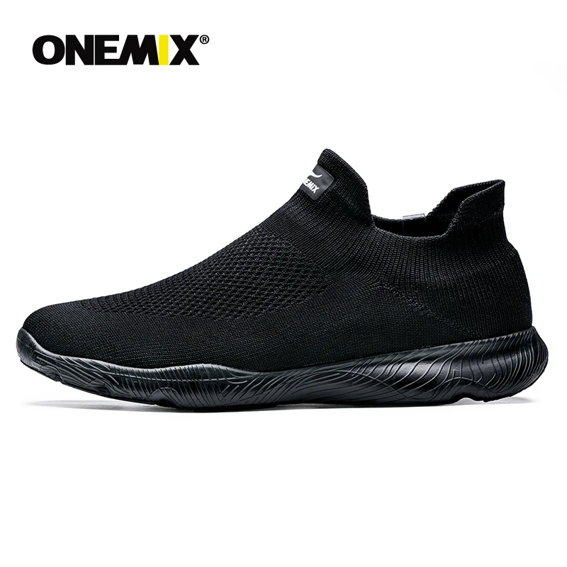ONEMIX для мужчин's спортивная обувь в черный zapatillas hombre Лето 2019 г. дышащая сетка Уличная обувь для прогулок тренер свет slip on Sneaker