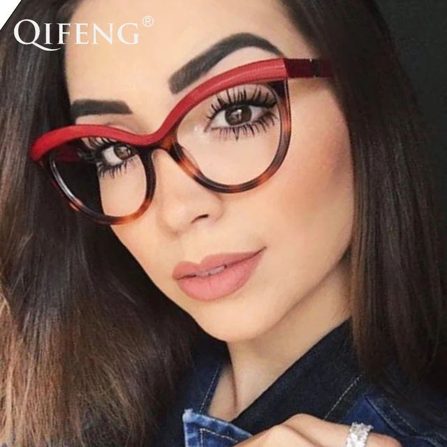 Best Price QIFENG Spectacle Eyeglasses Frame Women Prescription Computer Optical Cat Eye Glasses Frame Female For Women's Clear Lens QF111 Best Price QIFENG Spectacle Eyeglasses Frame Women Prescription Computer Optical Cat Eye Glasses Frame Female For Women's Clear Lens QF111
