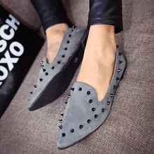 2016 New Women’s Pointed Toe Buckle Sandals Comfy Flats Loafers Rivet Studded Casual Fashion Shoes