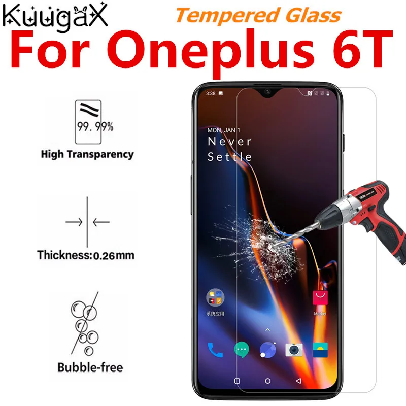 Протектор экрана закаленное стекло для Oneplus 6 T 1 + t 9 H смартфон упрочненные витрины