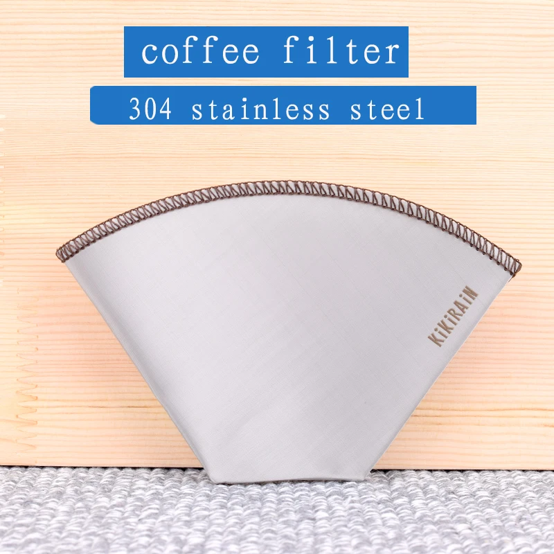 

304stainless steel coffee filter Soft and fine metal filter recyclable coffee filter paper/bag portable
