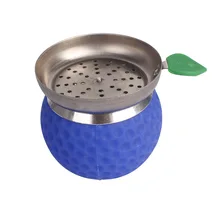 Круглый мяч для гольфа силиконовая дымовая чаша принадлежности для курильщиков кальян креативные угольные горшки из нержавеющей стали трубка для кальяна