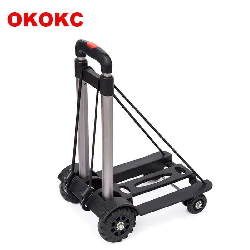 Тележка для багажа OKOKC из алюминиевого сплава четырехколесная Складная
