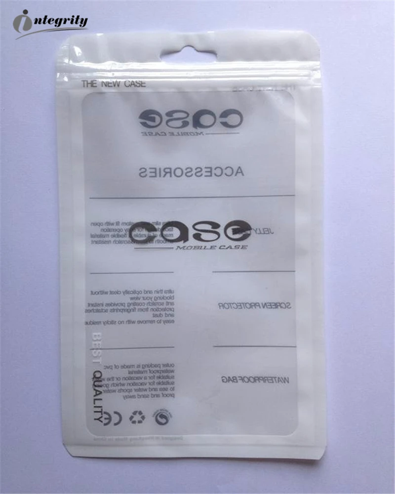 

3000Pcs 12.5X21cm Plastic zipper Bag Cell Phone Accessories Mobile Phone Case Cover Packaging Package Bag for SONY iPhone 6 Plus