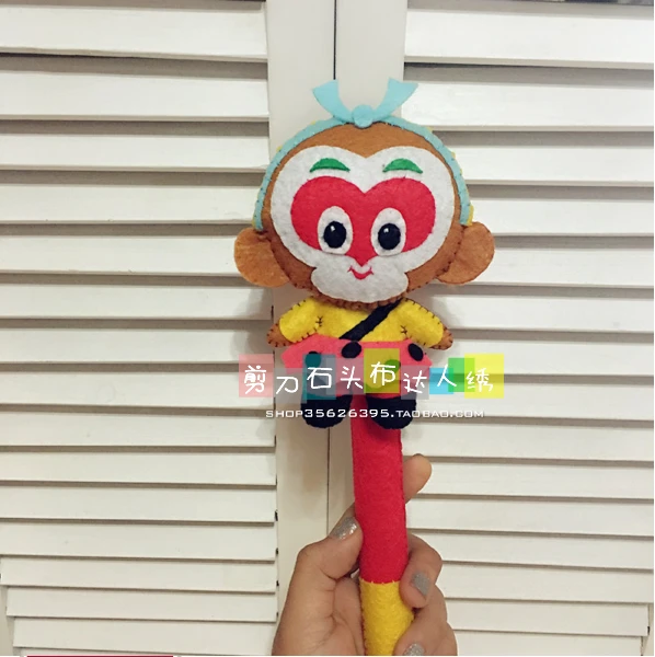 Little monkey hand ringing toy Felt kit Non-woven cloth Craft DIY Sewing set Handwork Material needlework JDSTB | Дом и сад