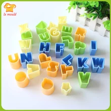 26 шт./компл. пищевая безопасная пластиковая форма для приготовления алфавита формы торта приспособления для выпекания печенья резак маленькое печенье плесень