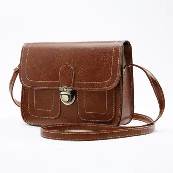 

Vintage Women Messenger Bag Fashion PU Leather Handbag Small Crossbody Bags Shoulder Bag Satchel Female Bag