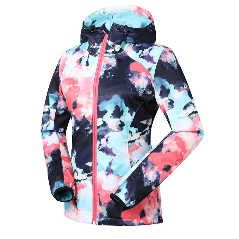 GSOU SNOW Brand Softshell Женская ветровка из флиса для охоты катания на лыжах коньках