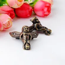 8 шт. Античная бронзовая бижутерия Подарочная коробка деревянный ящик Декоративные ножки Угловой протектор 32x24 мм J2833