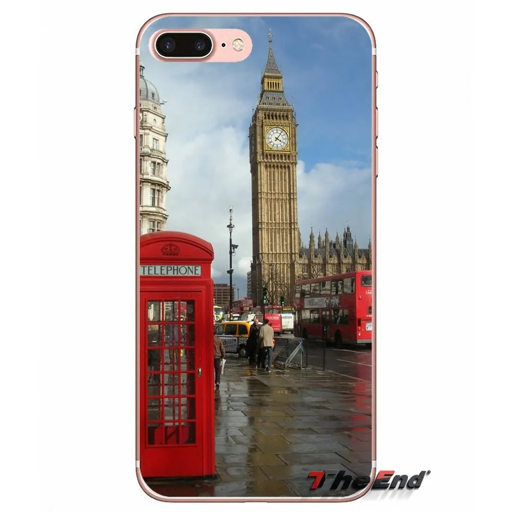 Для iPhone X 4 4S 5 5S 5C SE 6 S 7 8 плюс samsung Galaxy J1 J3 J5 J7 A3 A5 2016 2017 Лондон пейзажи Биг Бен мягкий