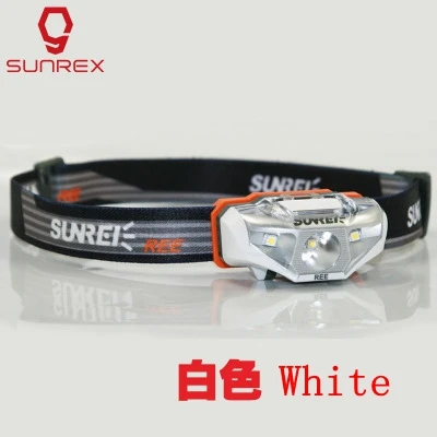 SUNREE 120Lm CREE XTE-R2 белый светодиодный светильник с подвижным налобным фонарем AA головной светильник для улицы - Цвет: white