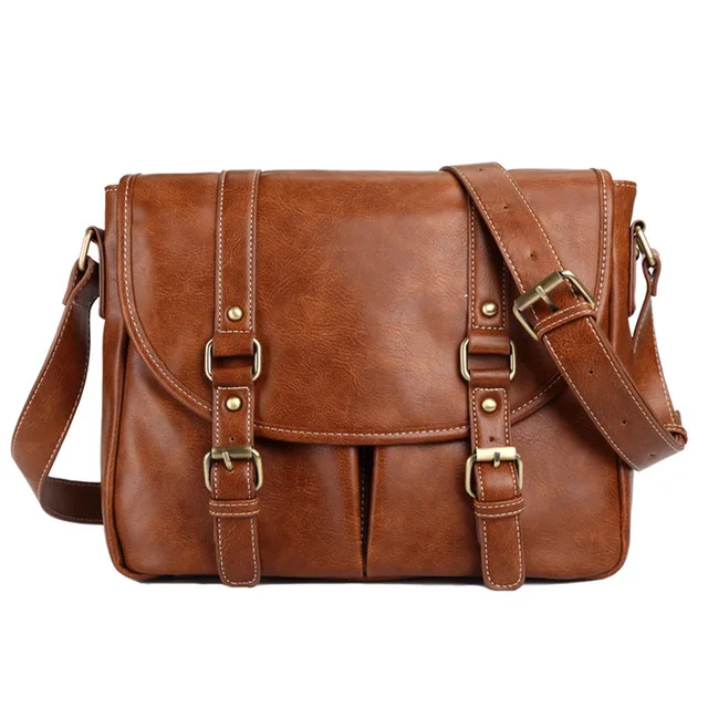 2019 متعددة الوظائف مصمم مجنون الحصان الجلود الرجال الكتف Crossbody حقيبة حقيبة أعمال بو مكتب الرجال الأزياء سفر حقيبة