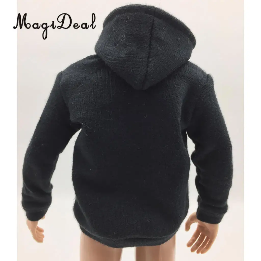 MagiDeal Cloth 1/6 Scale Mens Gray Zip Up Hoodie Sweatshirt for 12 Inch Action Figure Model Dolls Dress Party Stage Display Acce