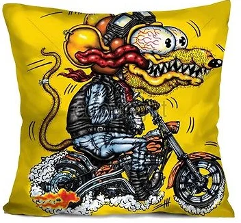 

Custom DIY RAT FINK Decorative Throw Pillow Case Cushion 18" Zippered Cover New Large Size Pillow Covers