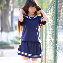 Японский Школьная униформа для Обувь для девочек моряка Стиль студентов Одежда для девочек Большие размеры Lala болельщик Костюмы su005