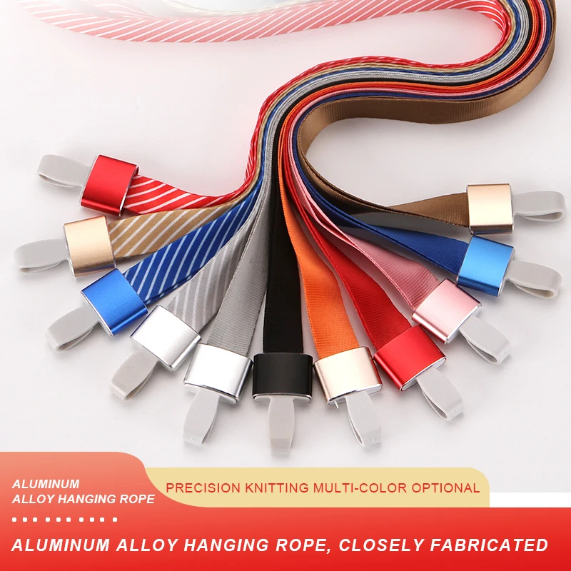 

Cheap Aluminum alloy Hanging Neck Rope Lanyard for Mobile Phone Straps Camera USB ID Pass Card Name Badge Holder Keys Metal Clip