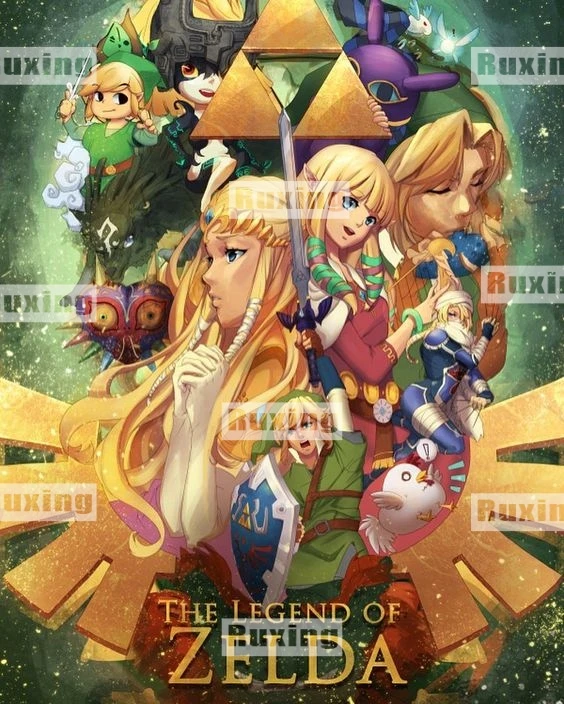 5D DIY full Square / Round diamond painting the legend of zelda cross
