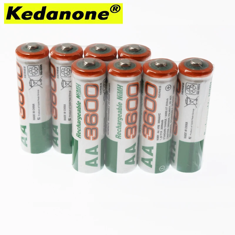 20194/8/12 шт новая батарея AA 3600 mAh аккумуляторная Ni MH 1 2 V AA3600mah для часов мышей