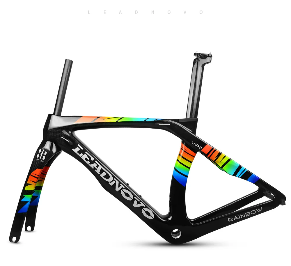 Sale Newly rainbow 3k carbon road bike frame Di2&Mechanical THE ONE racing bicycle frameset headset accept customized painted 7 Sale Newly rainbow 3k carbon road bike frame Di2&Mechanical THE ONE racing bicycle frameset headset accept customized painted 7