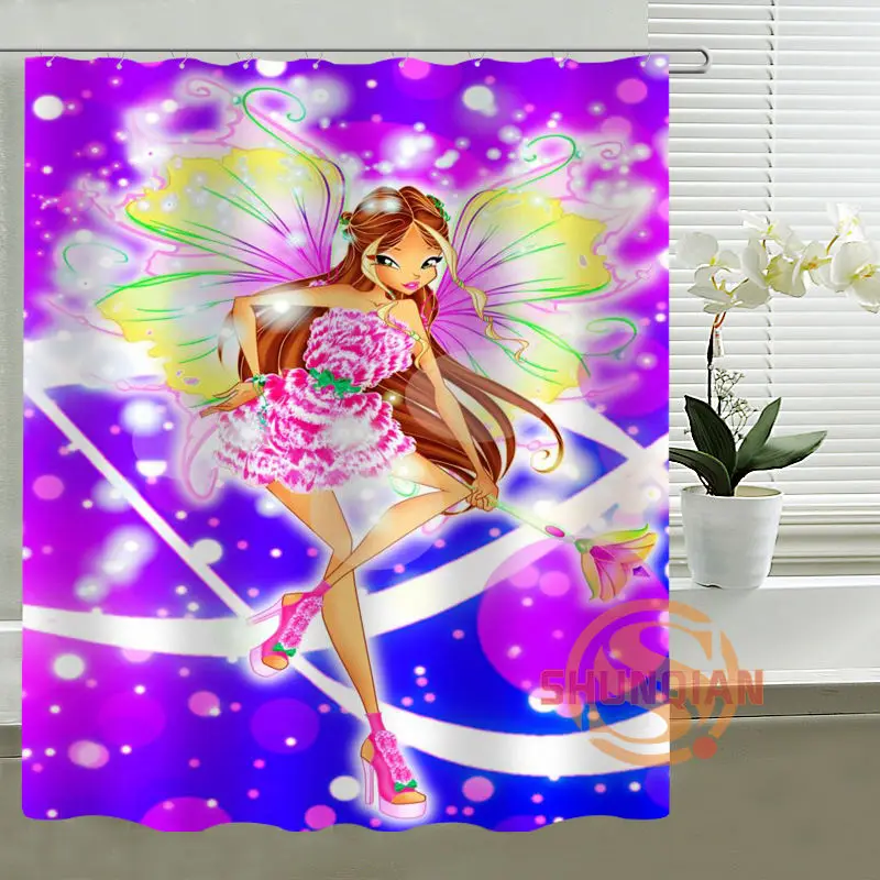 Nouveau winx club Tissu Imperméable Rideau De Douche salle de Bains ... Nouveau winx club Tissu Imperméable Rideau De Douche salle de Bains ...