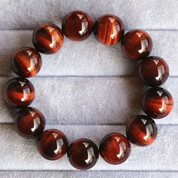 

AAAA Red Tiger eye STONE Man Bracelet Ornaments Fund Hand Decorate Husband Beads Hand String Male Accessories Lovers 16MM