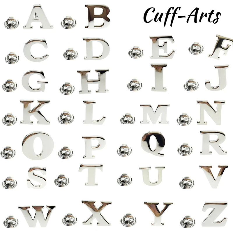 

Cuffarts Brooches Lapel Pin Letter A-S Alphabet 2018 Badges Men Jewelry 2018 Trendy Vintage Lapel Pin Brooches For Men