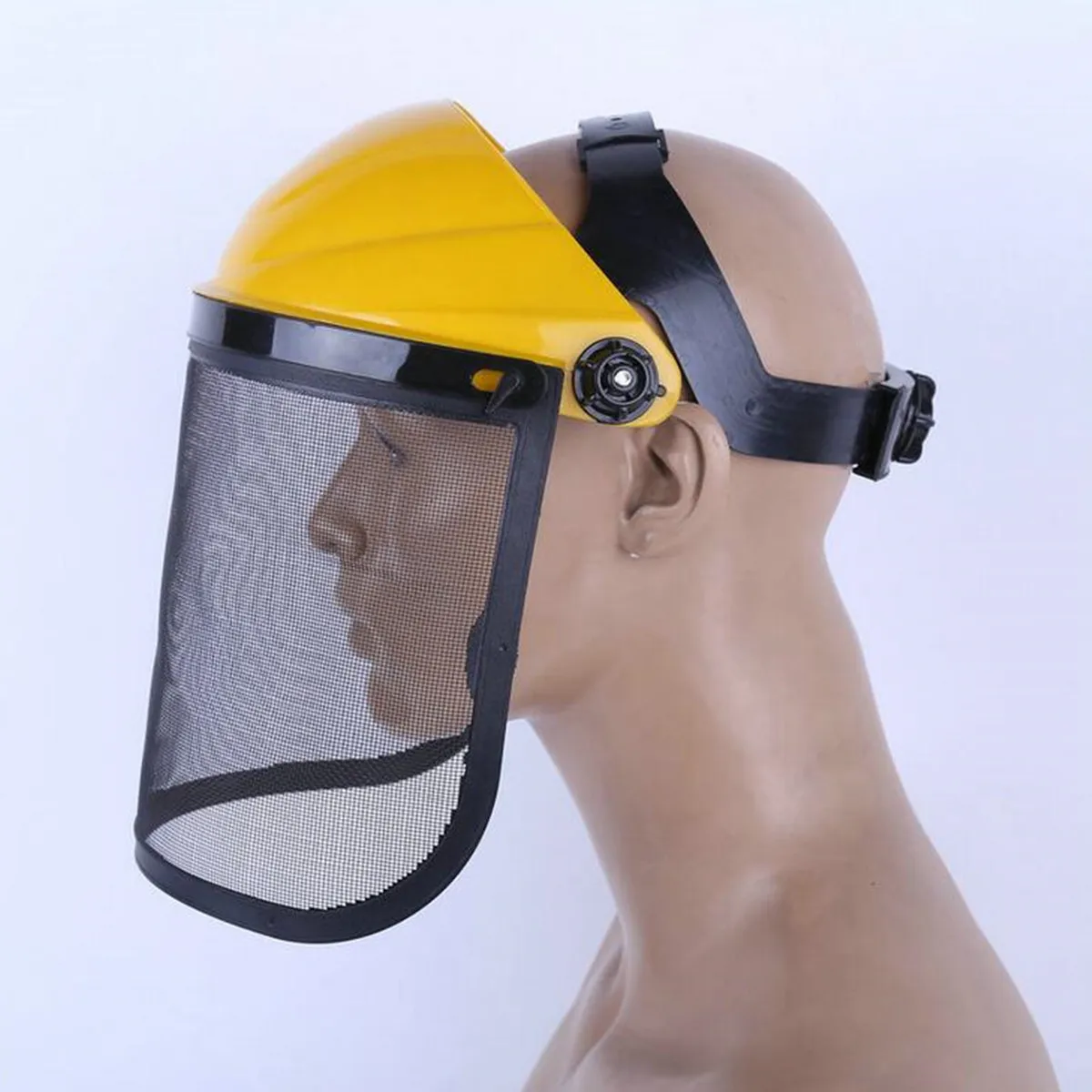

Large Steel Metal Mesh Visor Safety Helmet Hat For Chainsaw Brush Cutter Forestry Mower Face Protective Mask Anti-shock Visors