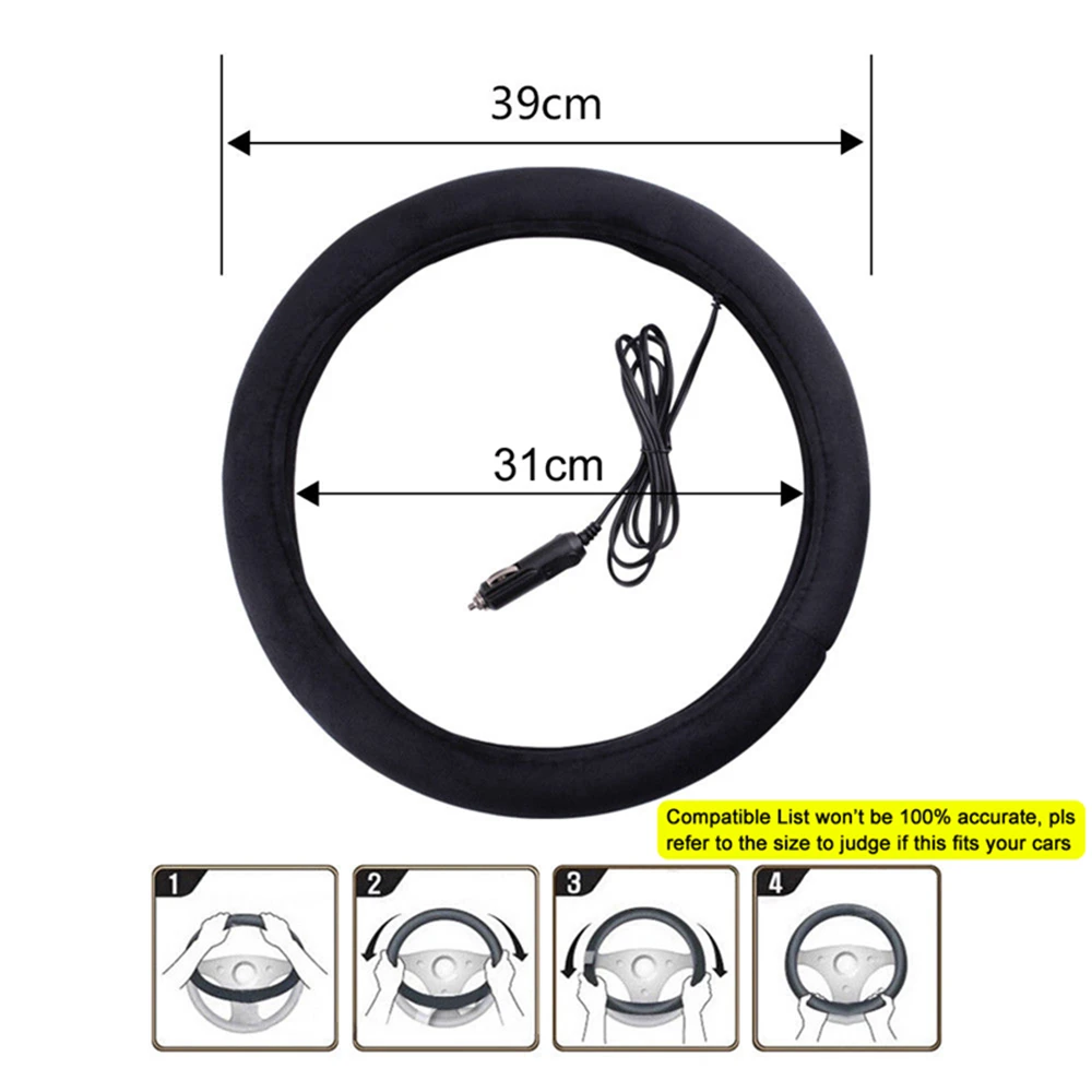 heated steering wheel cover
