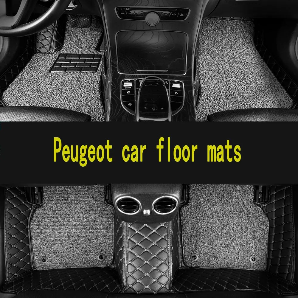 Пользовательские автомобильные коврики для peugeot 307 sw 308 107 206 207 301 407 408 508 2008 4008 5008