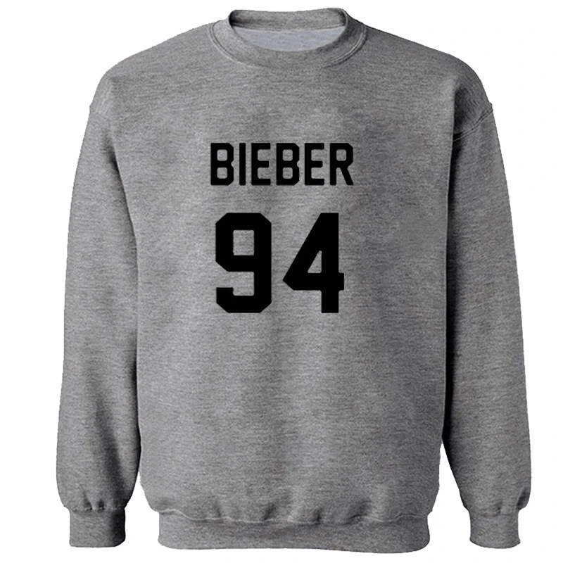 Bieber 94 sweatshirt Justin Bieber Long Sleeve fleece hoodies sweatshirts Autumn winter Unisex pullover