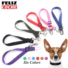 FELIZCOCHE Adjustable Pet Cat Dog Car Safety Belt Collars Pet Restraint Lead Leash Travel Clip Car Safety Harness Vehicle A3301