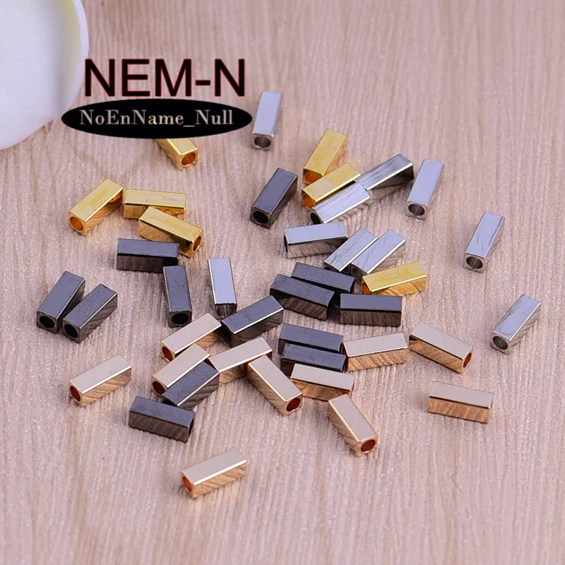 

20pcs NEM-N 8*3mm Round hole rectangular box wooden block shape Charms for Jewelry Making DIY Pendant Charms Handmade Crafts