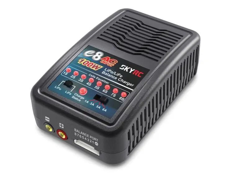 

SKYRC 2-8S E8 Mini Lipo Battery Charger 100-240V input for RC Model