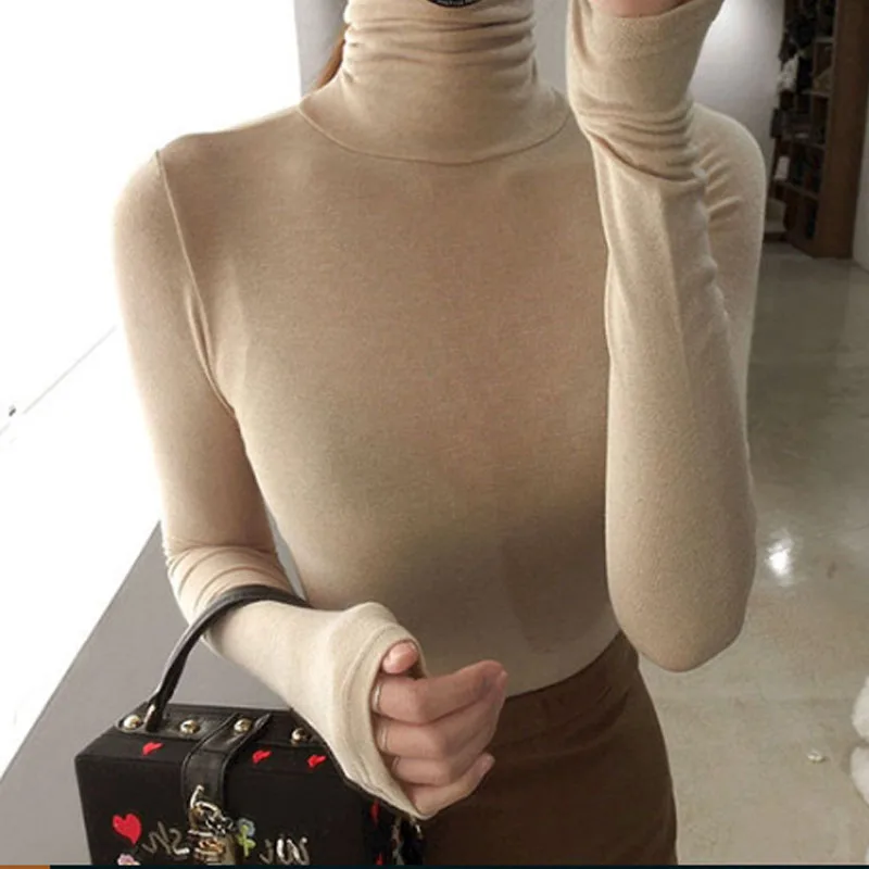 

Hot Women Pullover Slim Blend Cashmere Sweaters Womens Jumpers Basic Turtleneck Autumn Winter Femme Pull Soft Pullovers Spring
