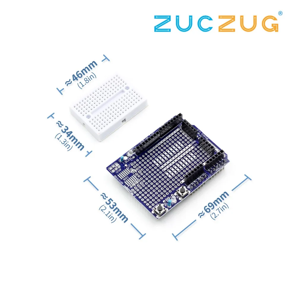 

UNO Proto Shield prototype expansion board with SYB-170 mini bread board based For ARDUINO UNO ProtoShield