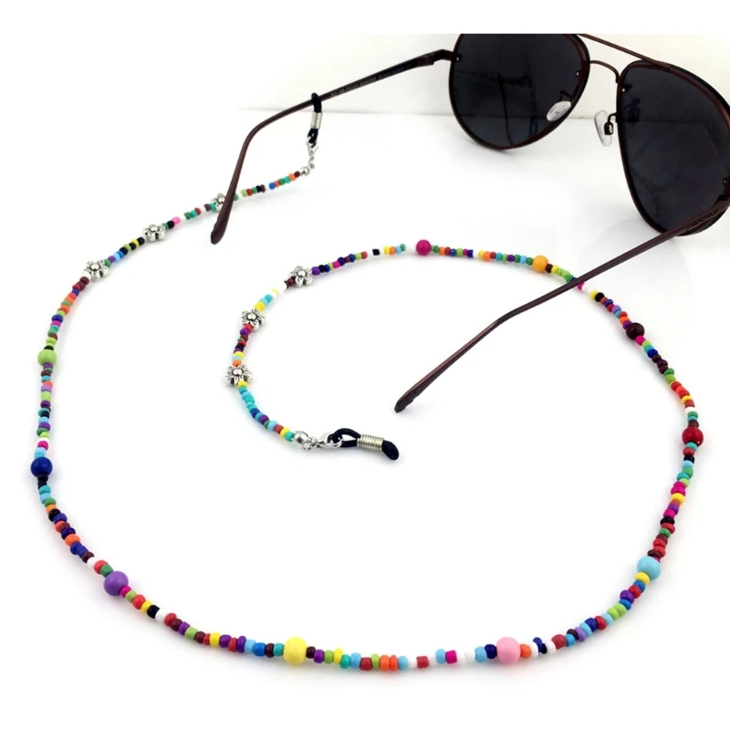 Reading Glasses Chain Colorful Beads Sunglasses Holder Neck Strap